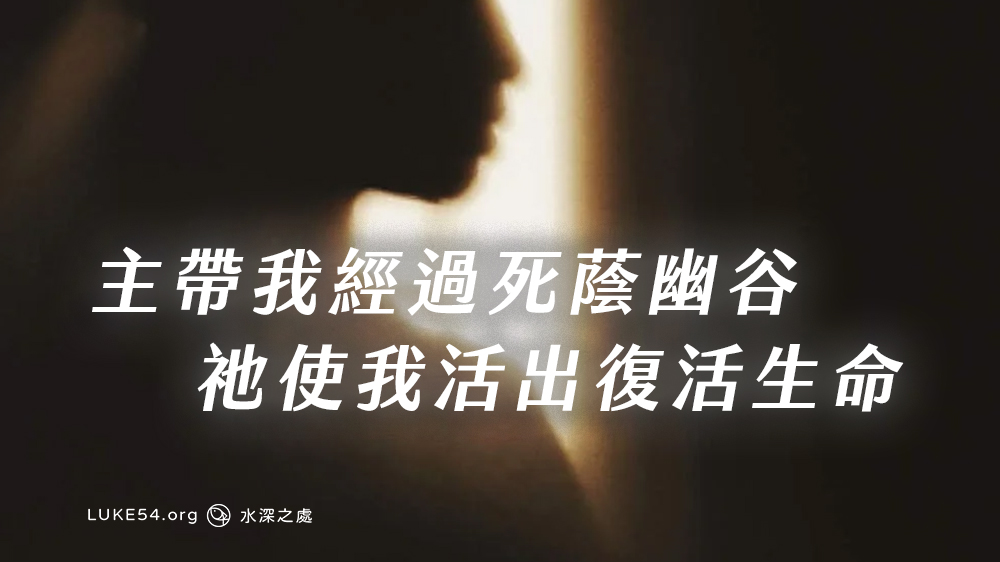 生命的見證主帶我經過死蔭幽谷，祂使我活出復活生命